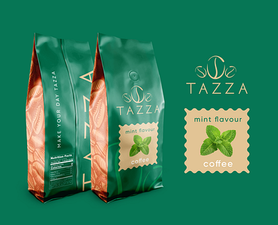 TAZZA logo design cafe logo coffee branding coffee logo coffee packaging food branding food logo food packaging packaging design tazza logo