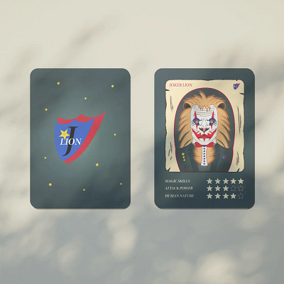 JOKER | LION 🃏 card game creative design fantasy graphic design illustration illustrator joker lion magic mask photoshop super power