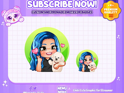 💚CUSTOM CHIBI AVATAR/PFP/LOGO💚 animation avatarpfplogo branding character design chibi emotes custom design cute emotes design digital illustration graphic design illustration logo twitch emotes