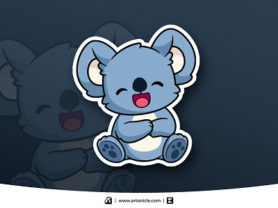 Happy Koala - Character Mascot chibi koala illustration kawaii koala koala