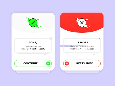 Notifications Popup 3d brand branding continue cross close check tick design done error graphic design icon set illustration illustrator ai photoshop psd popup print designer retry now senior designer tooltip typo typography ui ux designer uix