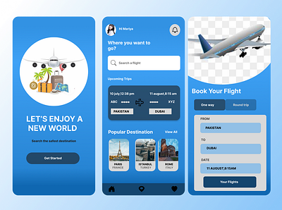 Travel App UI app design mobile app travel ui uiux ux