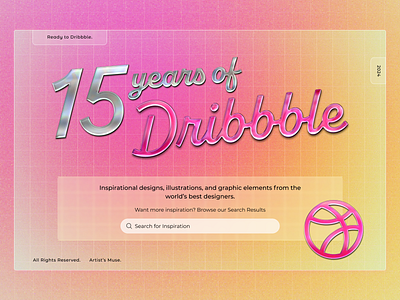 15 Years of Dribbble 15 years of dribbble adobe congratulations dribbble design dribbble graphic design graphics hello dribbble illustration illustrator logo photoshop ui visual design