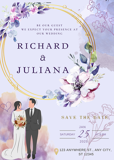 Wedding Invitation canva card graphic design invitation wedding