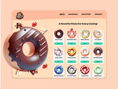 Donut Shop Website 3d branding design graphic design illustration ui ux website
