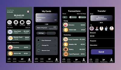 Banking App UI app app design banking graphic design ui uiux ux