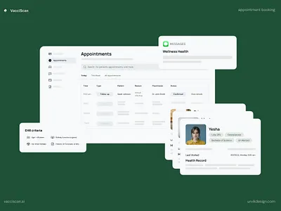Vacciscan - Medicine Testing Platform 🩺💊 appointment booking dashboad dashboard inspiration medical dashboard medical platform medical software medicine dashboard medicine platform medicine testing saas product ui uiux web layout