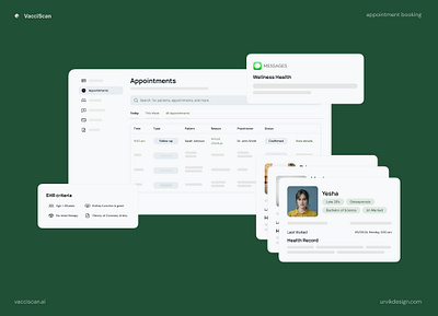 Vacciscan - Medicine Testing Platform 🩺💊 appointment booking dashboad dashboard inspiration medical dashboard medical platform medical software medicine dashboard medicine platform medicine testing saas product ui uiux web layout