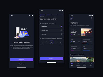 Wellness app app design interface mobile app ui ux wellness wellness platform