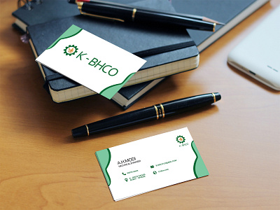 K-BHCO VISITING CARD MOCKUP graphic design logo logo design mockup visiting card visiting card mockup