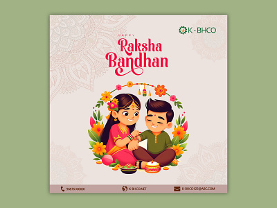 K-BHCO RAKSHA BANDHAN FESTIVAL POST festival post graphic design logo logo design