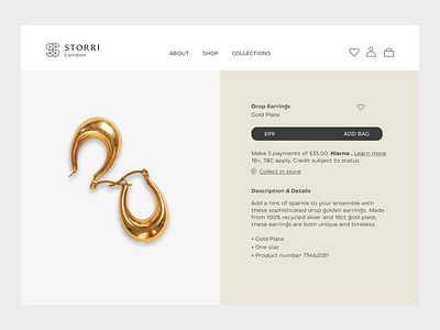 Storri London | Website Design branding cart creative design digital elegant graphic design icon jewellery logo minimalist ui vector web webdesign