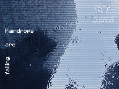 Raindrops Are Falling design graphic design poster rain
