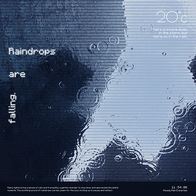 Raindrops Are Falling design graphic design poster rain