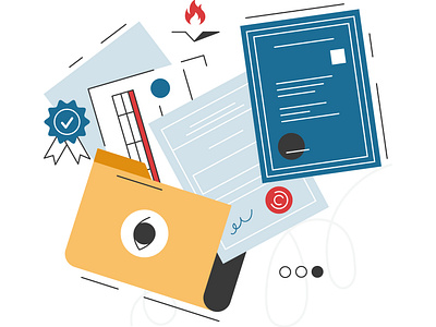 See more documents best certificate design documents eye fire flat folder illustration lineart more paper quality see simple standart ui vector web