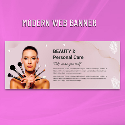 Beauty salon banner design advertising beauty beauty parlor fashion makeup artist salon web banner