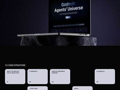 Developing a landing page for a high-tech project animation ui анимация