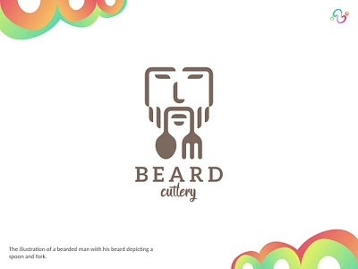 Beard Cutlery Logo appliance beard brand design brand designer cutlery food gentleman hair kitchen kitchenware logo design logo designer logo for sale logo idea logo inspiration logomark logotype moustache mustache zzoe iggi