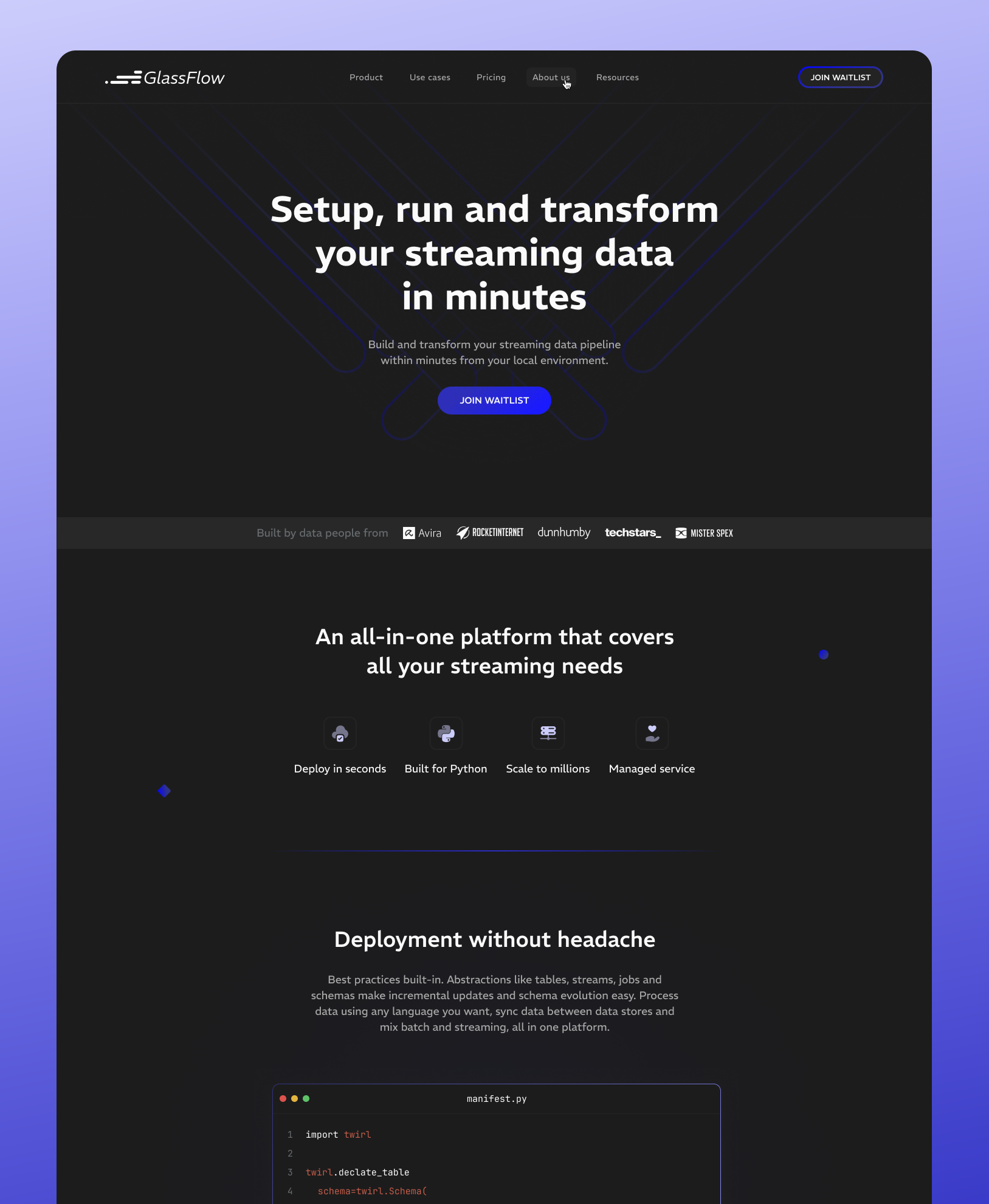 GlassFlow | Website Design clean design design figma ui webdesign wix