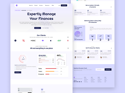 Fintech Landing page Design dashboard design figma fintech landing page ui design landing page design saas saas product ui design website design