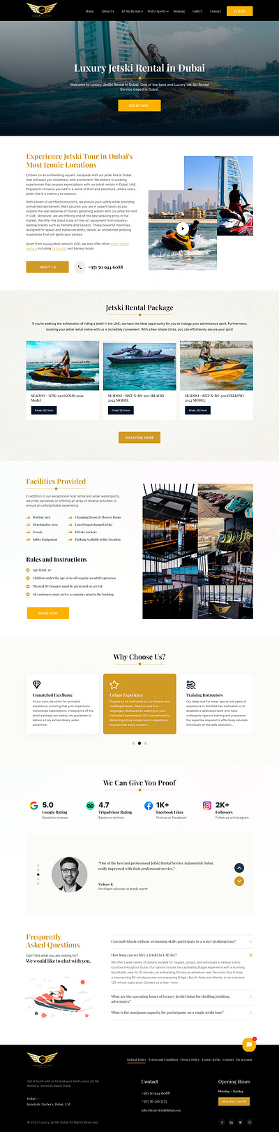 Luxury Jetski Website Redesign branding figma graphic design photoshop ui ui design ux