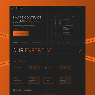 Oxorio – Website Design clean design crypto design figma ui webdesign