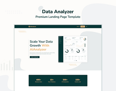 AiAnalyzer: Best Tailwind CSS Landing Page- Premium Download app landing page bootstrap business or purposes css3 design designtocodes landing page multi step landing page one page tailwind css tailwind css landing page website template