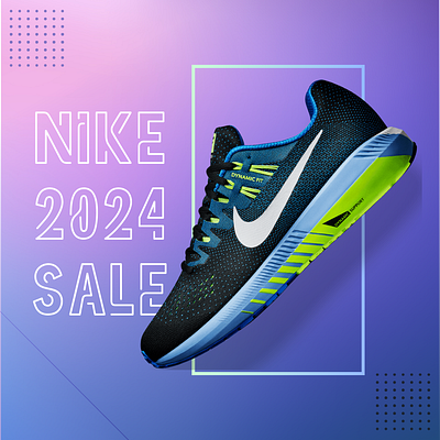 Nike Instagram Ad Graphic Design addesign branding designinspiration graphicdesign instagramad moderndesign nike nikead salepromotion sportsshoe