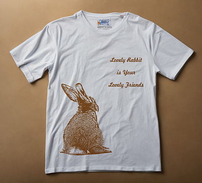 T shirt design, cute rabbit design digital drawing digital painting graphic design illustration photoshop print design separation color