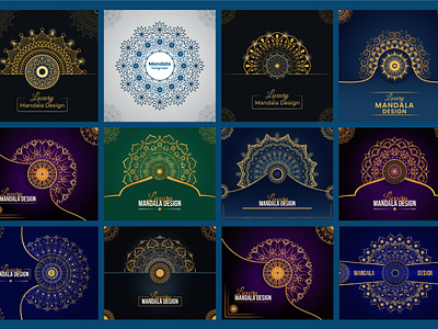 Luxury Mandala Background Design Vector Template. advertising branding business clothing design graphic design illustration luxury mandala mjvectart social