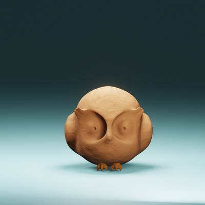 3D Sculpt Model 2: Owl 3d animation app branding design graphic design illustration logo motion graphics typography ui ux vector