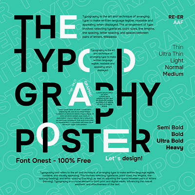 The Typography Poster design graphic design illustration poster typo typography vector