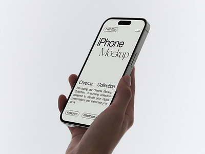 iPhone in Hand Mockup branding download editable iphone iphone 15 iphone 15 pro iphone in hand iphone mockup mockup mockups packaging photoshop