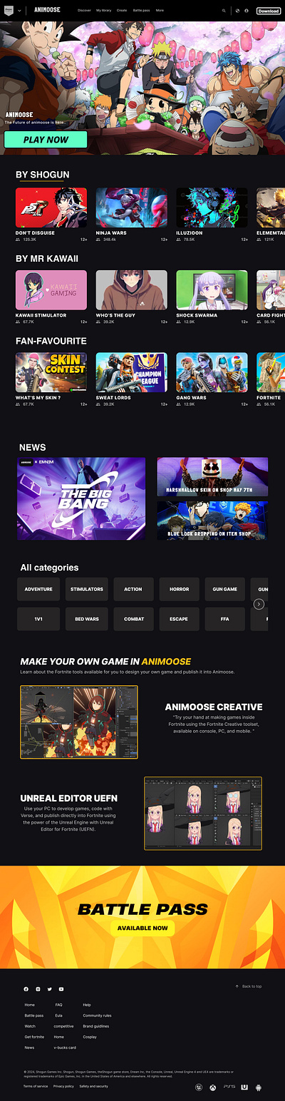 Animoose Gaming cms content figma landing page mobile design responsive design ui ui ux design webflow website design website development