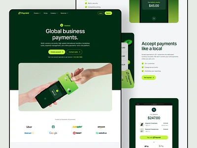 Business Page Preview - Paymint Framer Template business design fintech framer landing page template ui ux web design