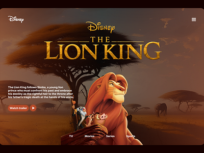 Disney redisign aestethic branding design designing graphic design illustration lion lionking logo ui ux vector