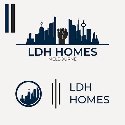 LDH HOMES - REAL ESTATE branding design estate firm graphic design homes housing logo property scheme