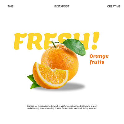 Orange Advertisement Poster advertisement design fruit graphic design illustration oranges typography vector