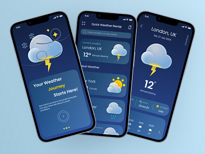 Weather Forecast Application appdesign design figma ui uiux uiuxdesign userinterface ux weather app webdesign