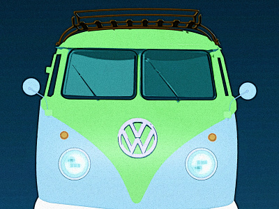 Kamper doodle illustration noise shunte88 vector vw camper