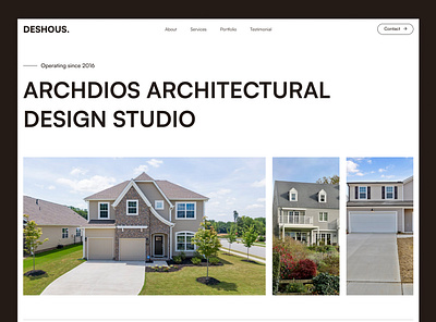 Architectural Studio Website agency website architectural company architecture landing page architecture website design studio landing page real estate responsive design ui ui design user experience user interface visual design