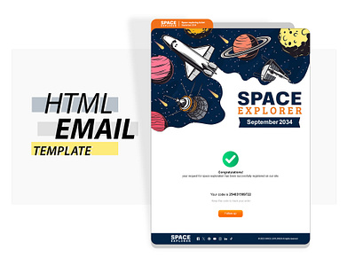 Space Explorer email marketing branding email email marketing graphic design landing page ui website