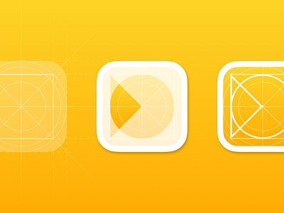 App Icon Grid (Circle × Triangle) app branding app icon branding icon grid iconography minimalistic icons simple icon