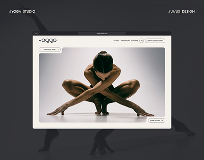 Landing page for yoga studio design fitness fitness studio landing landing page pilates stretching studio ui design uiux ux web design website wellness yoga yoga studio yoga studio website yoga website