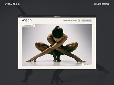 Landing page for yoga studio design fitness fitness studio landing landing page pilates stretching studio ui design uiux ux web design website wellness yoga yoga studio yoga studio website yoga website