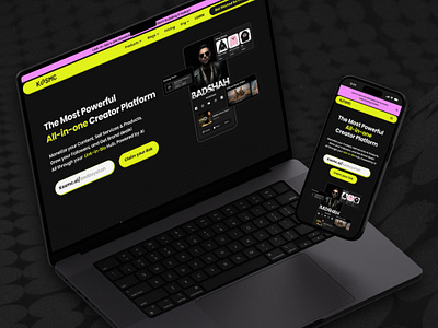 Kosmc (Website Redesign) - WebView branding dark theme designuiux interaction design landing page landingpage ui linkinbio linkinbio website redesign user centric design web design web redesign website design website ui website user interface