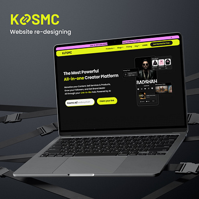 Kosmc (Website Redesign) - WebView branding dark theme designuiux interaction design landing page landingpage ui linkinbio linkinbio website redesign user centric design web design web redesign website design website ui website user interface