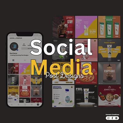 Social Media Post Designs ad banners banner design graphic design post design social media posts