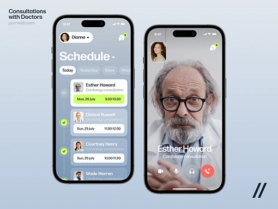 Telehealth Mobile iOS App Design Concept android android design app app design concept app design template app screen design dashboard health healthcare interface ios ios design mobile mobile app product design schedule telehealth ui ux video