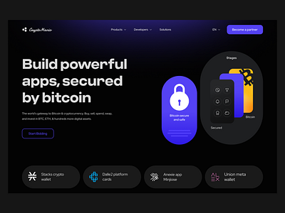 Web3 Fintech Website Design bitcoin blockchain crypto design fintech landingpage ui uiesign uiuxdesign ux web3 webdesign